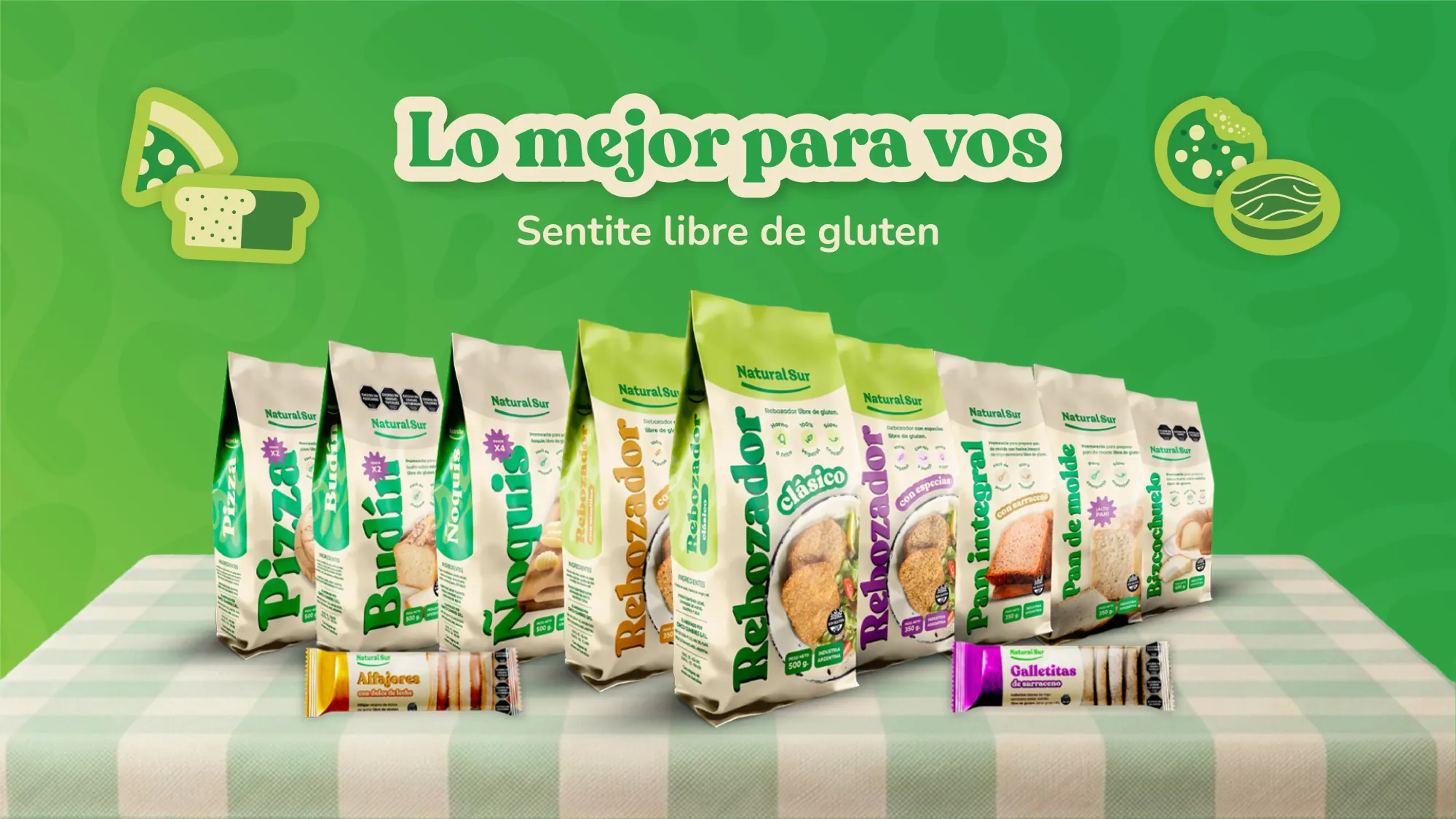 Banner de NaturalSur: Lo mejor para vos. Sentite libre de gluten.